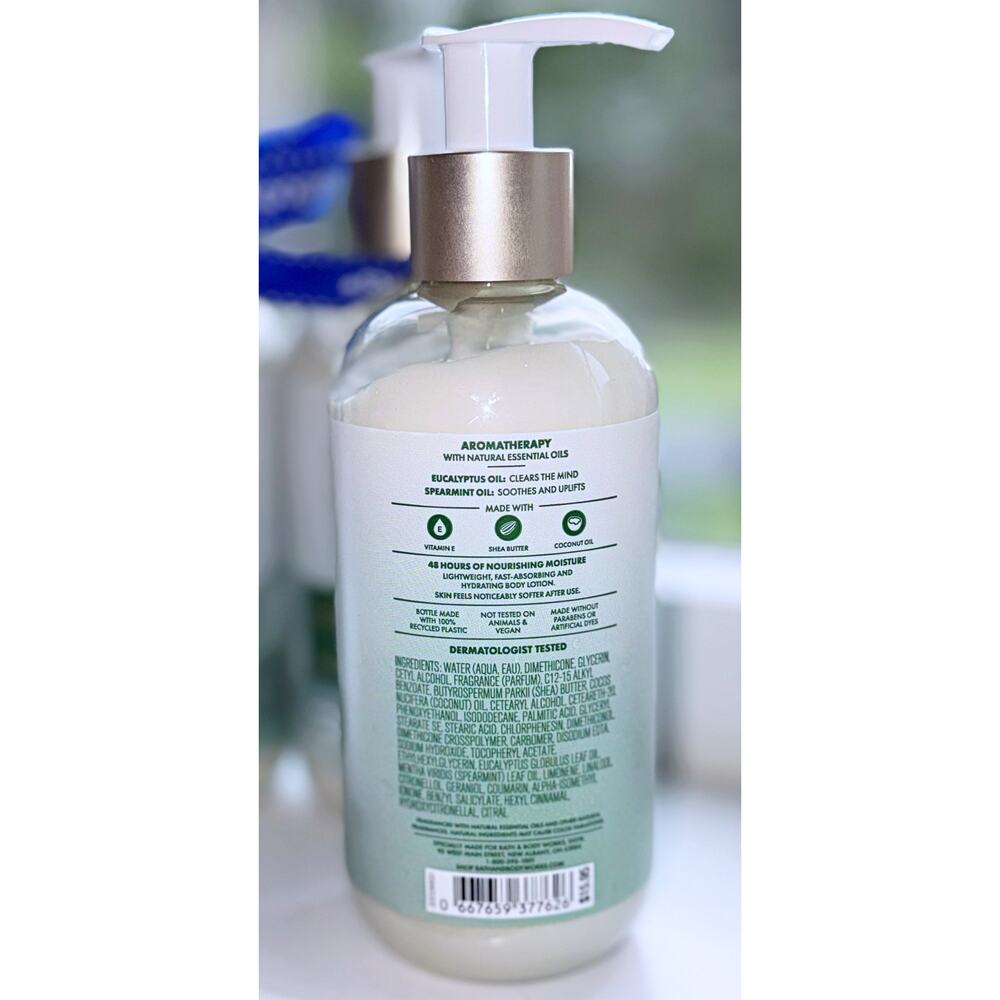 Bath & Body Works Eucalyptus Spearmint Aromatherapy Moisturizing Body Lotion x3 - Picture 4 of 4